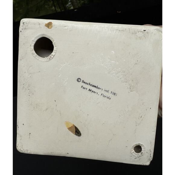 1 Vintage Beachcombers Int’l Ft. Myers FL 1981 BEACH SCENE Ceramic BOOKEND -A96 - Picture 6 of 9